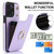 For iPhone 12 Pro Max YM005 Skin Feel Card Bag Phone Case with Long Lanyard(Light Purple)