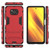 For Xiaomi Poco X3 NFC PC + TPU Shockproof Protective Case with Holder(Red)