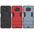 For Xiaomi Poco X3 NFC PC + TPU Shockproof Protective Case with Holder(Red)