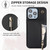 For iPhone 15 Pro YM006 Skin Feel Zipper Card Bag Phone Case with Dual Lanyard(Black)
