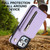 For iPhone XS Max YM006 Skin Feel Zipper Card Bag Phone Case with Dual Lanyard(Light Purple)