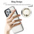 For iPhone 15 Pro YM006 Ring Holder Card Bag Skin Feel Phone Case(White)