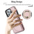 For iPhone 7 Plus / 8 Plus YM006 Ring Holder Card Bag Skin Feel Phone Case(Rose Gold)