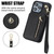 For iPhone X / XS YM006 Skin Feel Zipper Card Bag Phone Case with Dual Lanyard(Black)