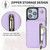 For iPhone XR YM006 Skin Feel Zipper Card Bag Phone Case with Dual Lanyard(Light Purple)