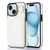 For iPhone 15 YM006 Ring Holder Card Bag Skin Feel Phone Case(White)