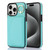 For iPhone 15 Pro YM006 Ring Holder Card Bag Skin Feel Phone Case(Green)