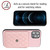 For iPhone 12 Pro Rhombic Texture Card Bag RFID Phone Case with Long Lanyard(Rose Gold)