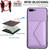 For iPhone 8 Plus / 7 Plus Rhombic Texture Card Bag RFID Phone Case with Long Lanyard(Light Purple)