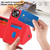 For iPhone 15 Rhombic Texture Card Bag RFID Phone Case with Long Lanyard(Red)
