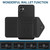 For Samsung Galaxy A04e 4G / M04 4G Rhombic Texture Card Bag RFID Phone Case with Long Lanyard(Black)