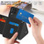 For Samsung Galaxy A12 Rhombic Texture Card Bag RFID Phone Case with Long Lanyard(Black)
