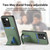 For vivo S16 / V27 Carbon Fiber Card Bag Fold Stand Phone Case(Green)