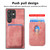 For Samsung Galaxy S22 Ultra 5G Retro Leather Card Bag Magnetic Phone Case(Pink)