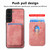 For Samsung Galaxy S22 5G Retro Leather Card Bag Magnetic Phone Case(Pink)