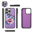 For iPhone 14 Plus MagSafe Flower Multi-functional Crossbody Zipper Wallet Leather Phone Case(Purple)