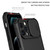 For iPhone 12 Pro Stereoscopic Holder Sliding Camshield Phone Case(Black)