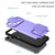 For iPhone 13 Stereoscopic Holder Sliding Camshield Phone Case(Purple)