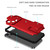 For iPhone 14 Pro Max Stereoscopic Holder Sliding Camshield Phone Case (Red)
