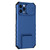 For iPhone 14 Pro Max Stereoscopic Holder Sliding Camshield Phone Case (Blue)