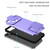 For iPhone 14 Plus Stereoscopic Holder Sliding Camshield Phone Case (Purple)