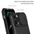 For iPhone 14 Pro Max Stereoscopic Holder Sliding Camshield Phone Case (Black)