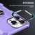 For iPhone 14 Pro Ring Holder Armor Hybrid Phone Case(Purple)