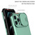 For iPhone 14 Pro Max Stereoscopic Holder Sliding Camshield Phone Case (Light Blue)