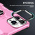 For iPhone 13 Pro Ring Holder Armor Hybrid Phone Case (Pink)