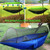 Parachute Cloth Anti-Mosquito Sunshade With Mosquito Net Hammock Outdoor Single Double Swing Off The Ground Aerial Tent 270 x 140cm (Pink Blue)