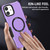 For iPhone 11 MagSafe Shockproof Armor Phone Case(Purple)