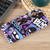 For Samsung Galaxy A73 5G Painted Pattern Precise Hole PC Phone Case(Purple Comics)