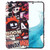 For Samsung Galaxy S22 5G Painted Pattern Precise Hole PC Phone Case(Orange Comics)
