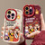For iPhone 14 Puffy Phone Case Princess Please Fortune God Of Wealth Drop-Proof Phone Case(Red)