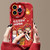 For iPhone 12 Pro Max Puffy Phone Case Princess Please Fortune God Of Wealth Drop-Proof Phone Case(Red)
