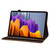 For Samsung Galaxy Tab S9 Ultra / S8 Ultra Big Butterfly Embossed Leather Tablet Case(Brown)
