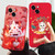 For iPhone 12 Pro New Year Red Silicone Shockproof Phone Case(Fish Dragon Gate)