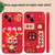 For iPhone 14 New Year Red Silicone Shockproof Phone Case(Happy Dragon Doll)