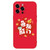 For iPhone 13 Pro Max New Year Red Silicone Shockproof Phone Case(Fish Dragon Gate)