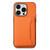 For iPhone 15 Pro Max Calf Texture Card Bag Design Full Coverage Phone Case(Orange)