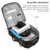 OUMANTU 2023 Large Capacity Waterproof Laptop Backpack Business Travel Shoulders Bag with External USB Charging Port(Grey)