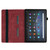 For Amazon Fire HD 10 2023 Butterfly Cat Embossing Leather Tablet Case(Red)