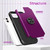 For iPhone 12 / 12 Pro L2 Rotating Ring Holder Magnetic Phone Case(Dark Purple)
