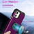 For iPhone 12 / 12 Pro L2 Rotating Ring Holder Magnetic Phone Case(Dark Purple)