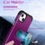 For iPhone 15 L2 Rotating Ring Holder Magnetic Phone Case(Dark Purple)