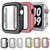 For Apple Watch Series 6 / 5 / 4 / SE 44mm Plating Dual-Row Diamond PC Watch Case with Film(Transparent)
