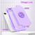 For iPhone 8 Plus / 7 Plus L2 Rotating Ring Holder Magnetic Phone Case(Light Purple)