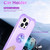 For iPhone 14 Pro Max L2 Rotating Ring Holder Magnetic Phone Case(Light Purple)