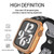 For Apple Watch Series 3 / 2 / 1 42mm Plating Dual-Row Diamond PC Watch Case with Film(Silver)
