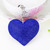 Heart Keychain Leather Tassel Gold Key Holder Metal Crystal Key Chain Keyring Charm Bag Auto Pendant Gift(dark blue)